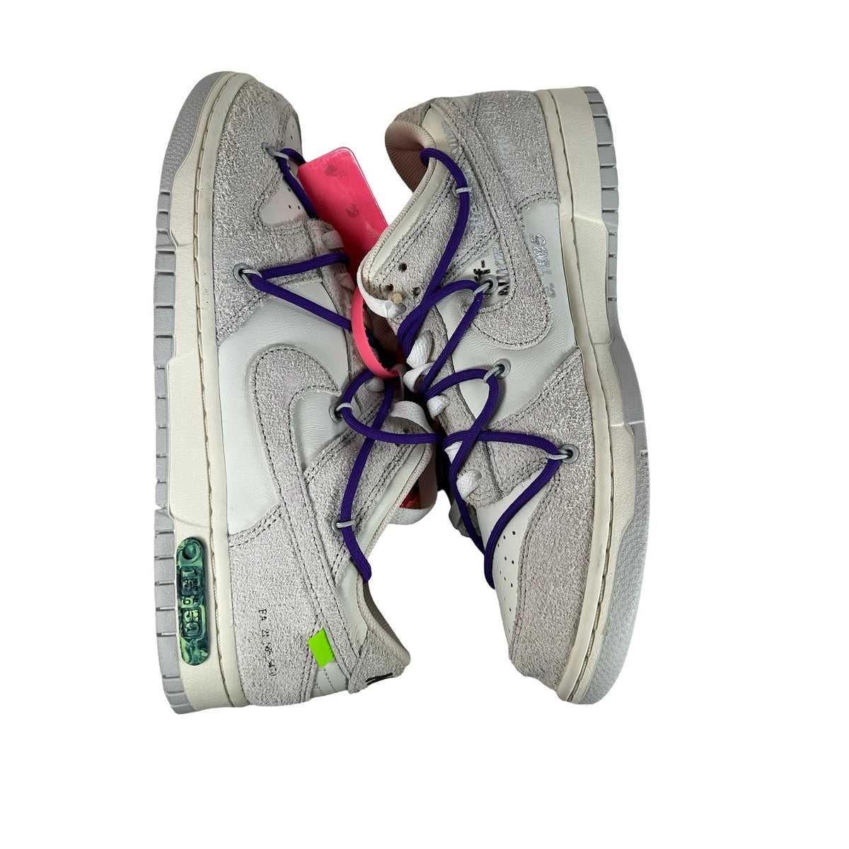 DJ0950 101 Nike Dunk Low Off-White Lot 15 - 9.5 M (Dye on swoosh) (No Box)