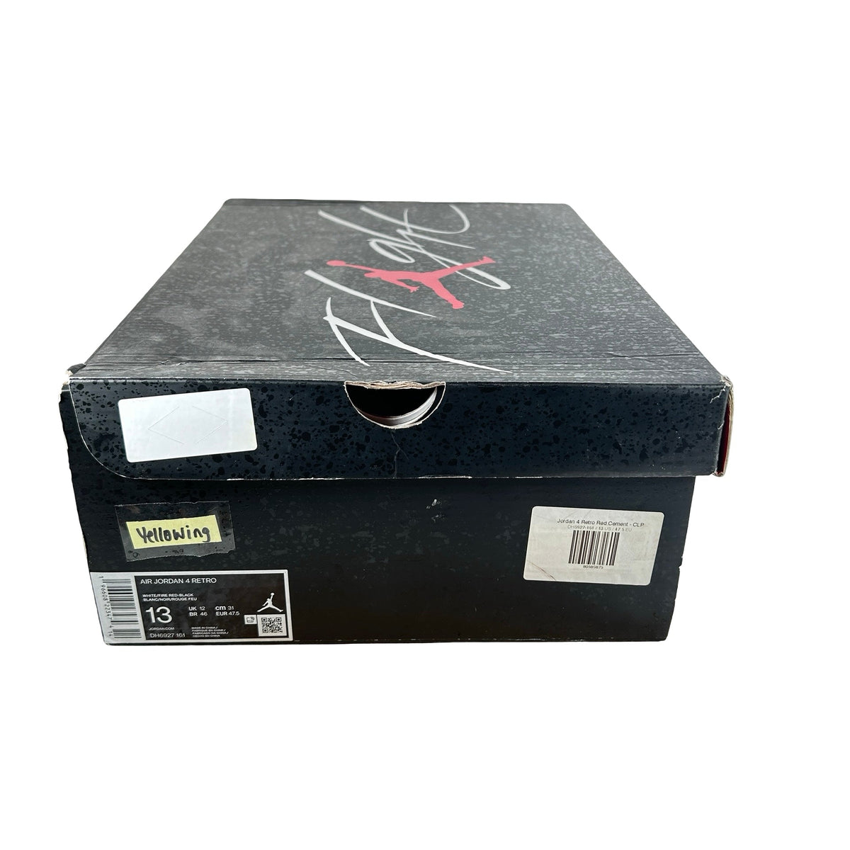 DH6927 161 Jordan 4 Retro Red Cement - 13 M (Yellowing)
