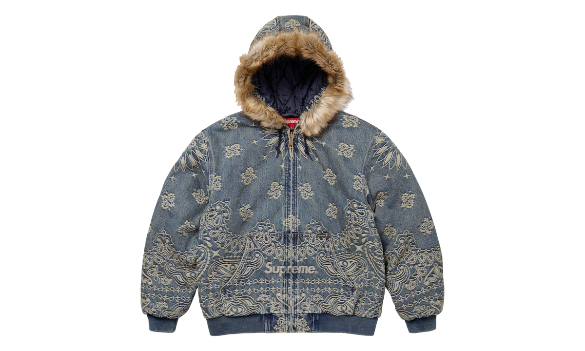 Bandana Jacquard Denim Hooded Work Jacket "SS25 - Blue" SU25281
