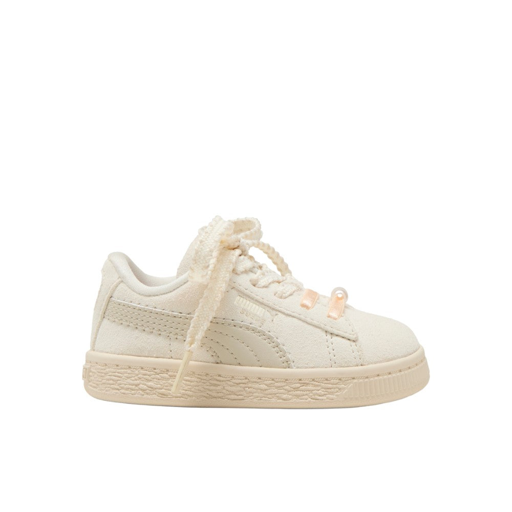 Suede Bloom Hook and Loop Closure Sneaker (Youth)
