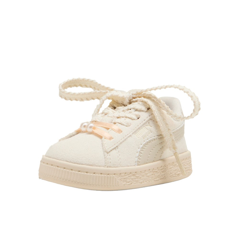 Suede Bloom Hook and Loop Closure Sneaker (Youth)