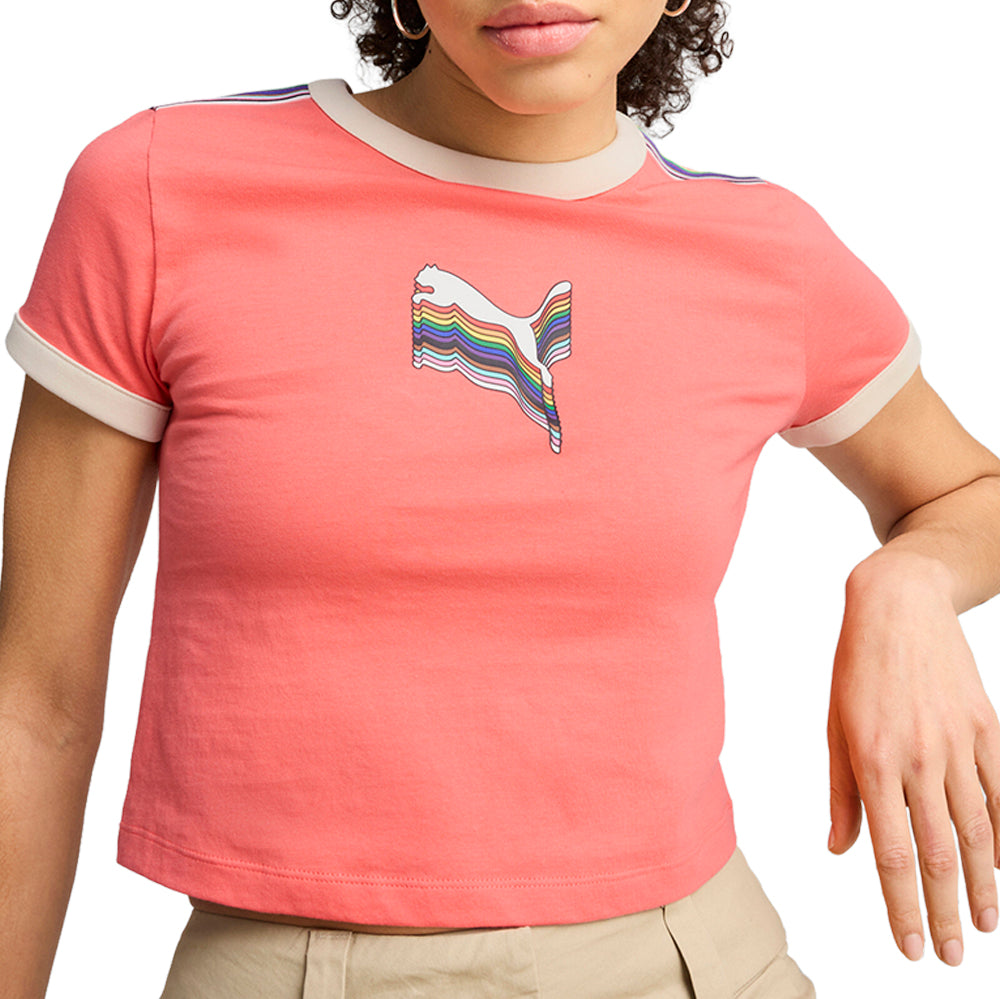 Equal Love Confederation Graphic Cropped Crew Neck Short Sleeve T-Shirt