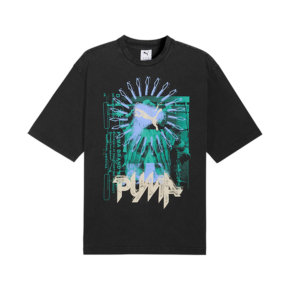 Graphic Win Or Lose Boxy Graphic Crew Neck Short Sleeve T-Shirt