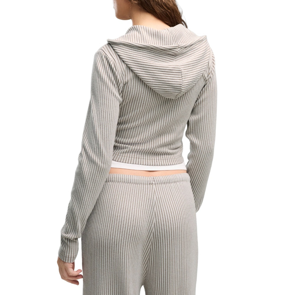 Essentials Ribbed Full-Zip Soft Touch Hoodie