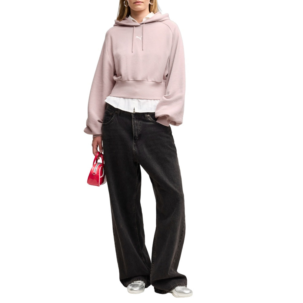 Essentials Cropped Balloon Sleeve Hoodie