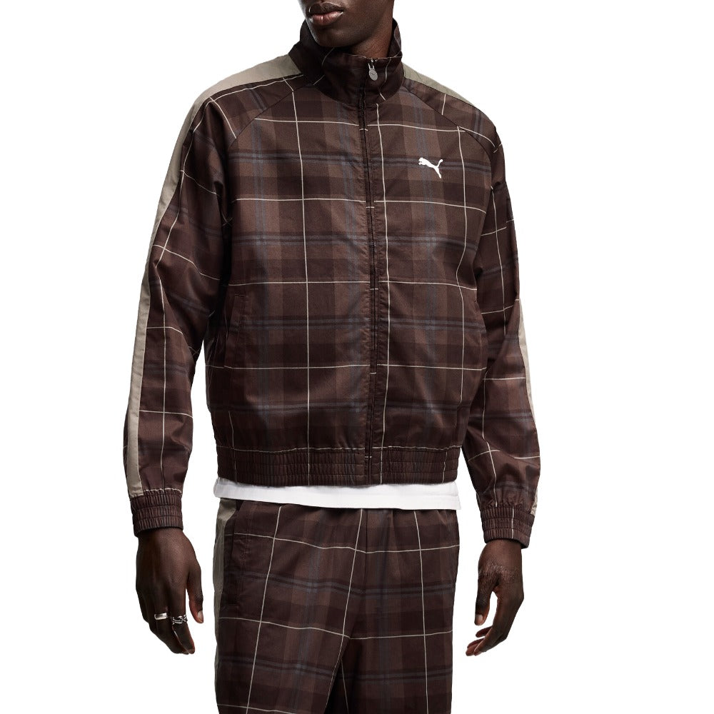 T7 Relaxed Tartan Track Jacket