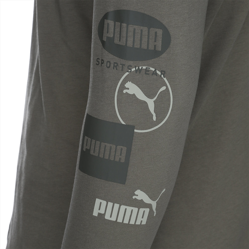 Stacked Logos Crew Neck Long Sleeve T-Shirt