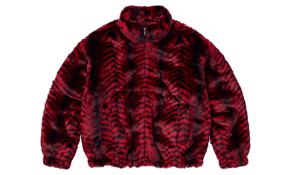 Faux Fur Windstopper Bomber Jacket "SS26 - Red" SU28423