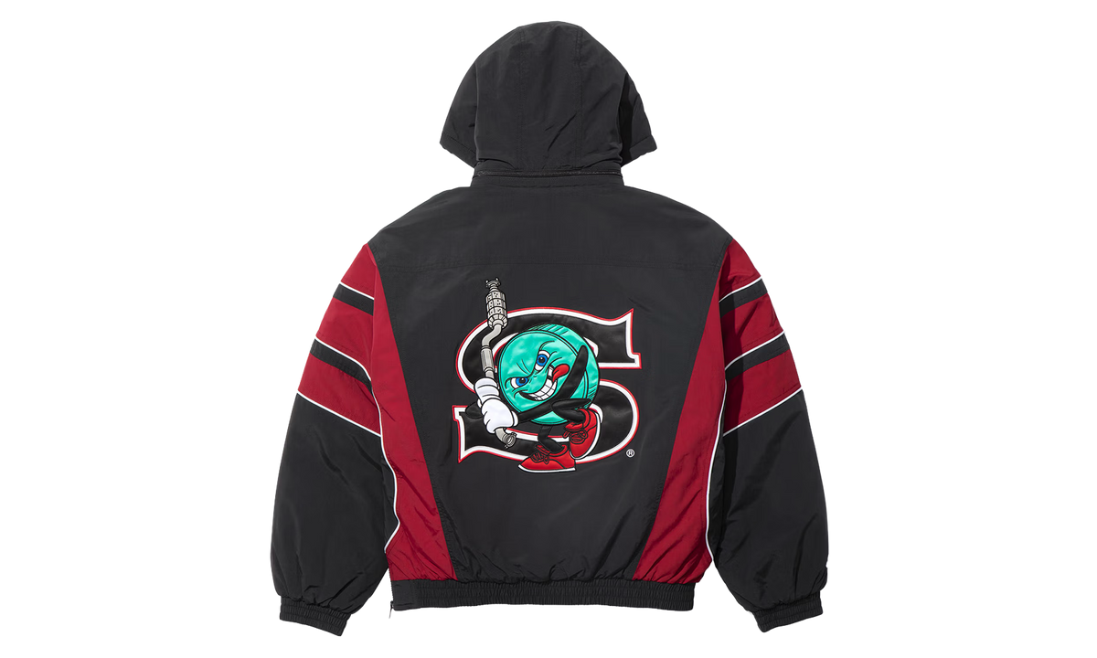 Salem Half Zip Stadium Jacket "Black / Red" SU28145