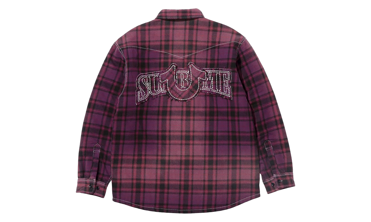 True Religion Quilted Lined Plaid Flannel Jacket "FW25 - Purple" SU27248