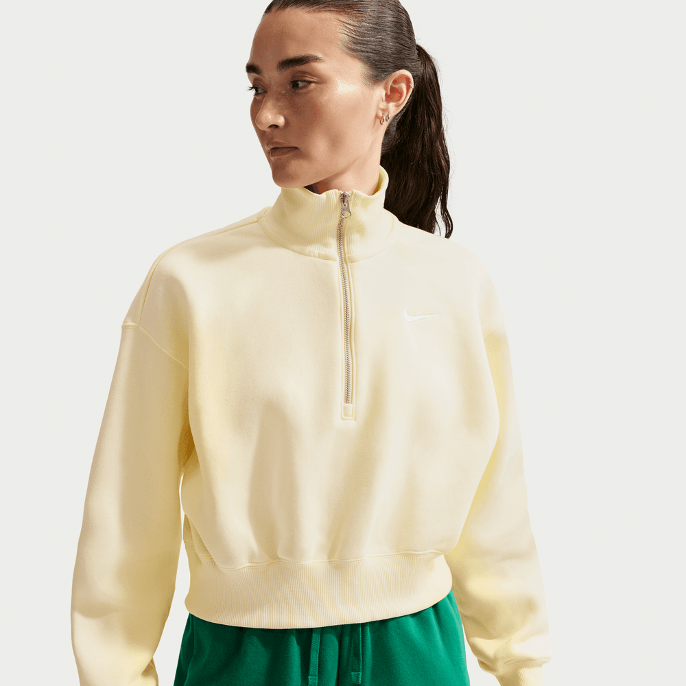 Wmns Nike Sportswear Phoenix Fleece 1/4-Zip Cropped Sweatshirt