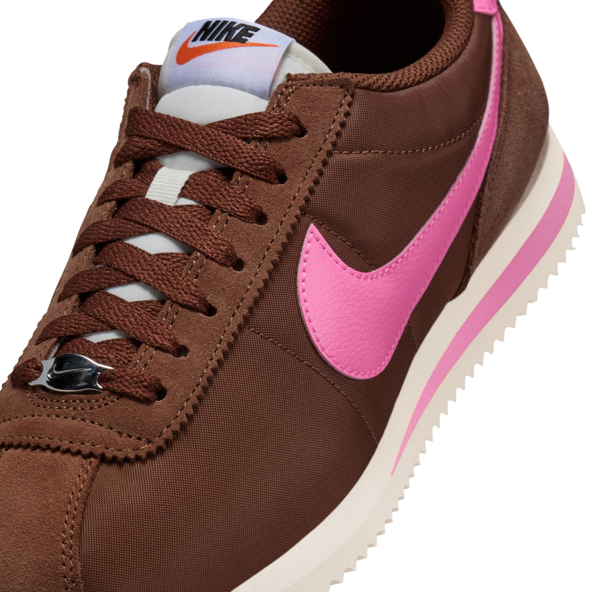 Womens Nike Cortez Textile 'Fauna Brown/Pink Spell'