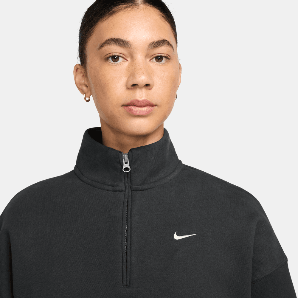 Wmns Nike Studio Fleece Oversized 1/4-Zip Cropped Top