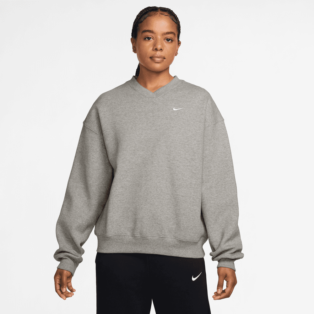 Wmns Nike Studio Fleece Oversized V-Neck Sweatshirt