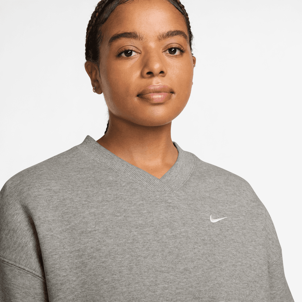Wmns Nike Studio Fleece Oversized V-Neck Sweatshirt