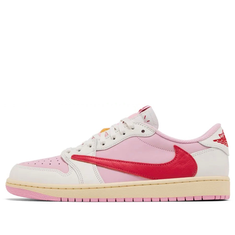 IQ7604 101 Air Jordan 1 Retro Low OG SP Travis Scott Sail Tropical Pink