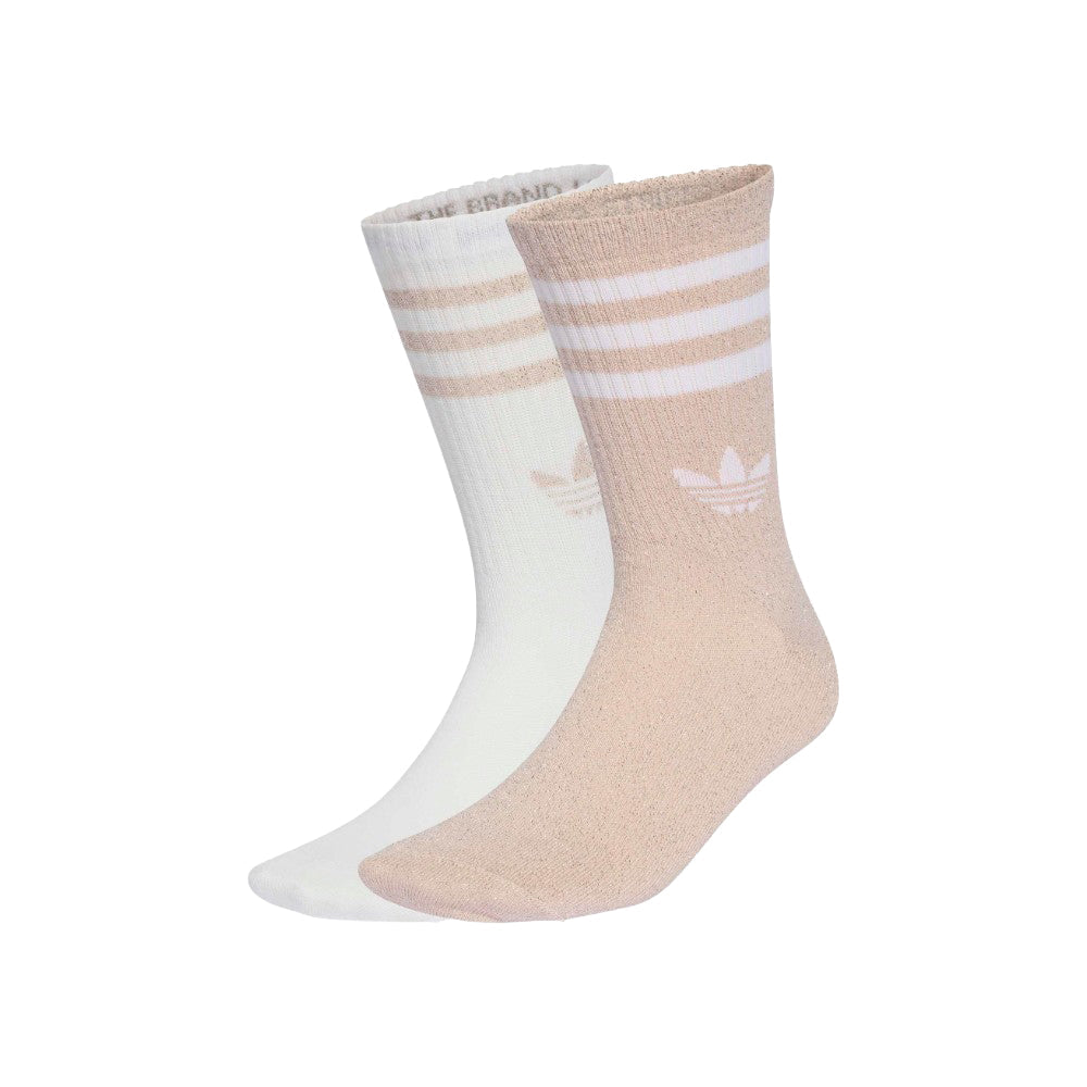 3 Stripes Glitter Crew Socks 2 Pairs