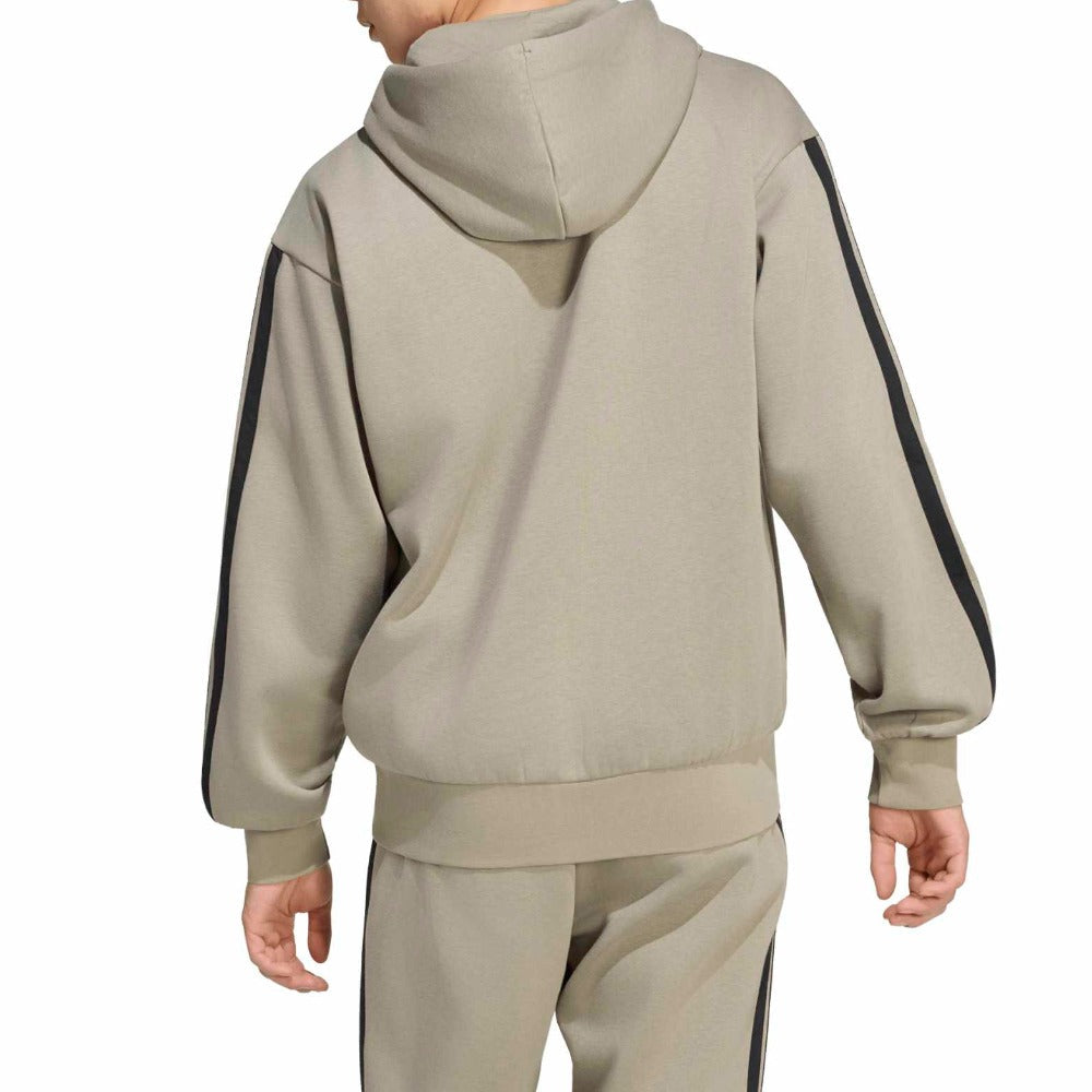 Essentials Three Stripes Fleece Hoodie