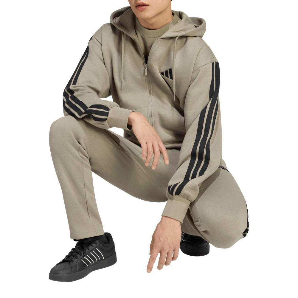 Essentials Three Stripes Fleece Hoodie