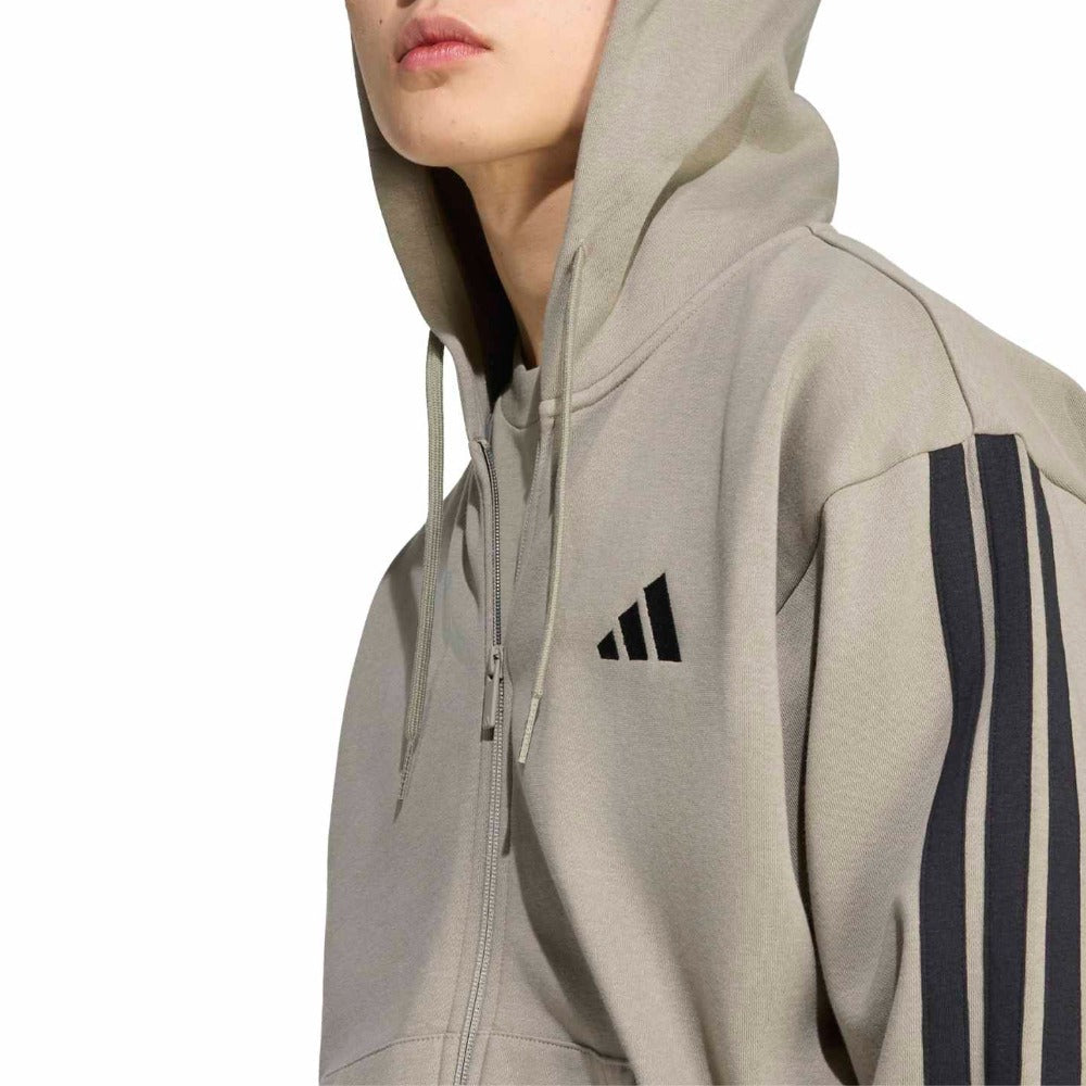 Essentials Three Stripes Fleece Hoodie