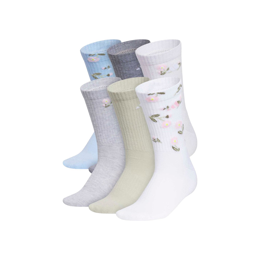 Athletic Cushioned Graphic 6-Pack Crew Socks