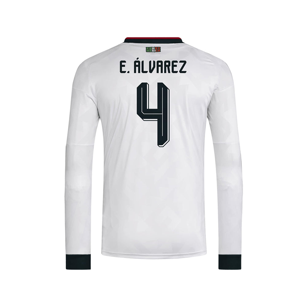 Mexico 26 Away Alvarez Long Sleeve Jersey