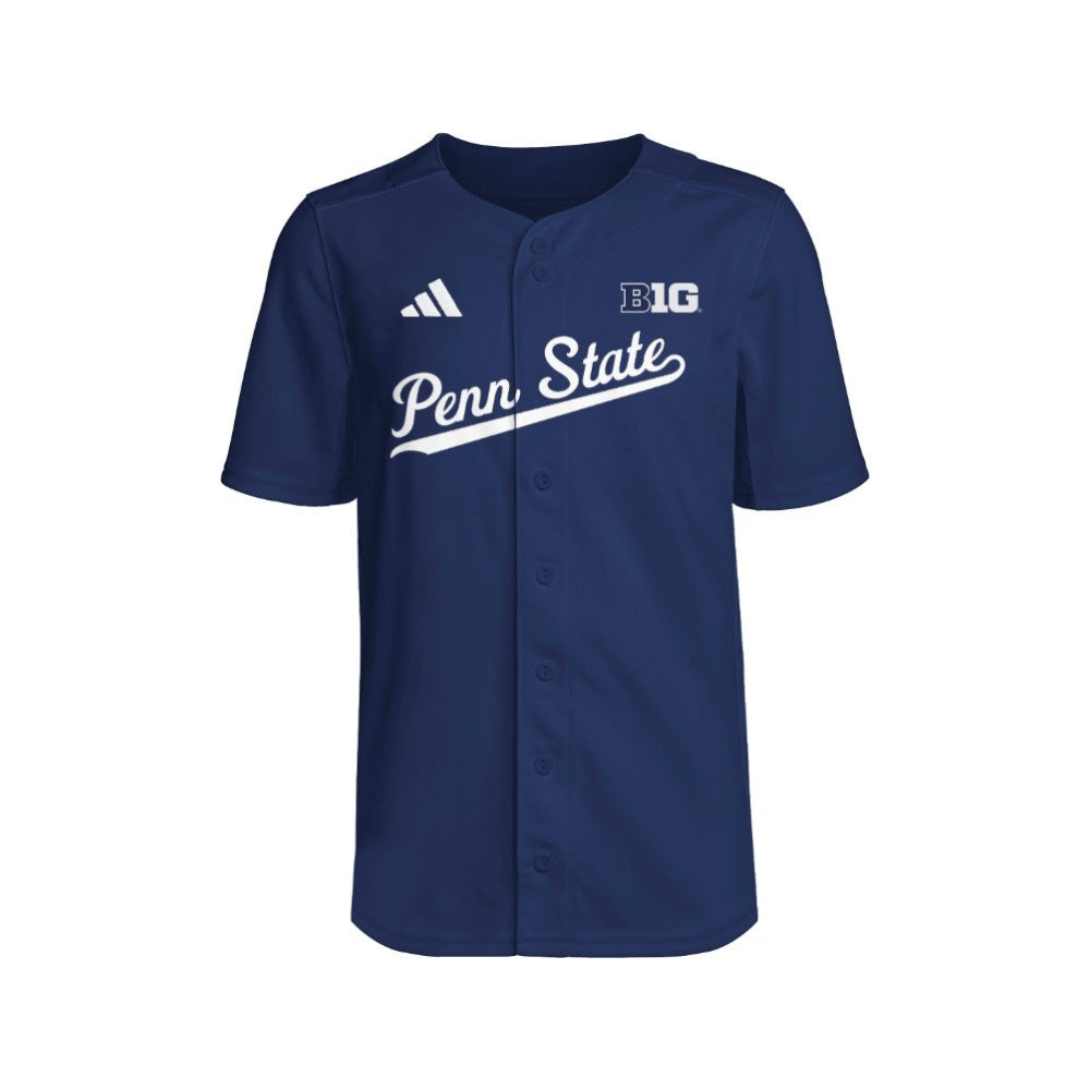 Penn State Navy Full Button Jersey (Youth)