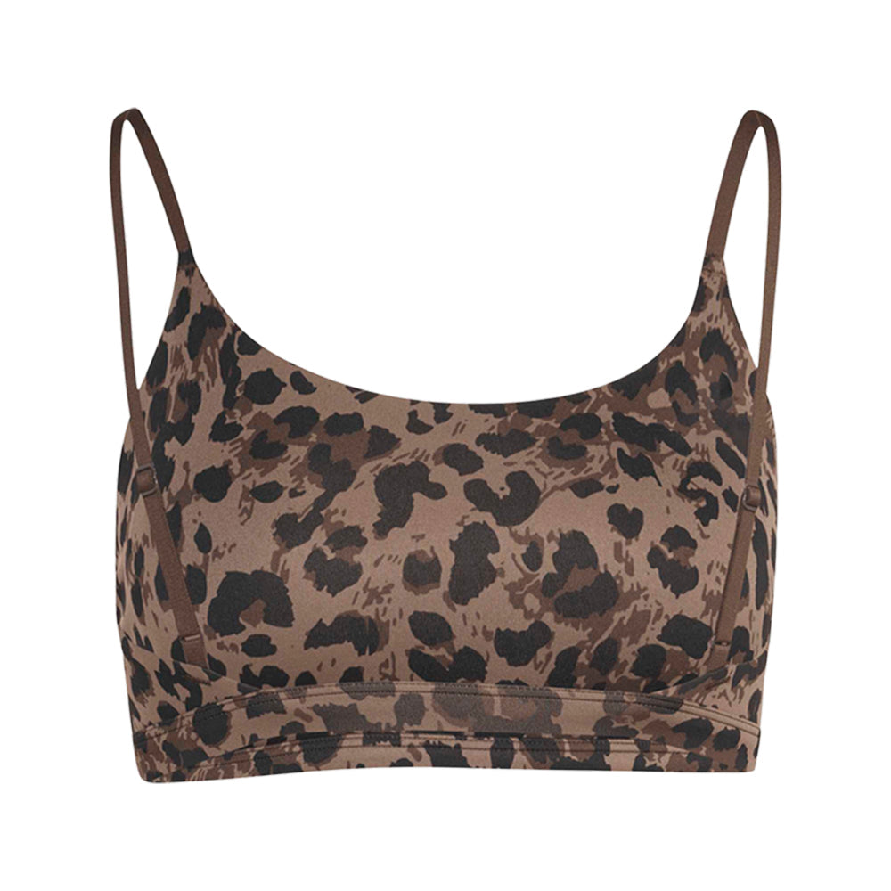 Optimé Essentials 3-Stripes Leopard Light Support Bra
