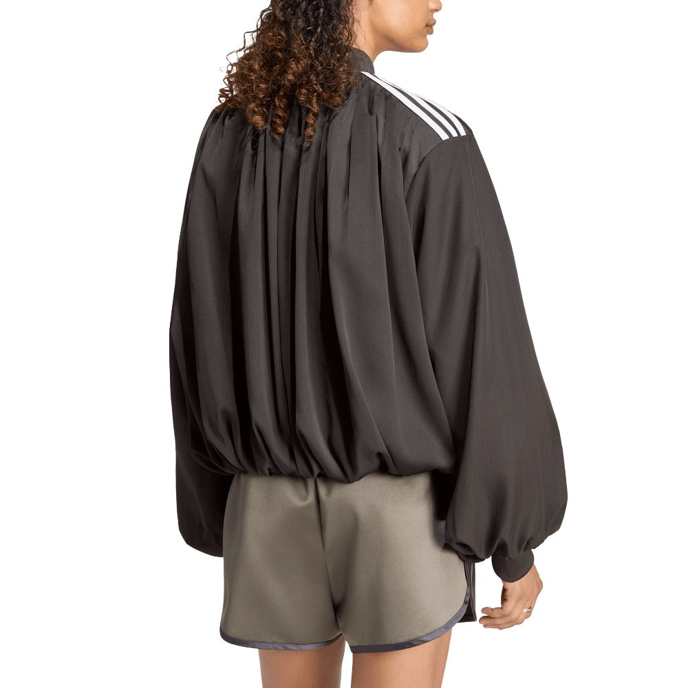 Satin Pleated Track Top