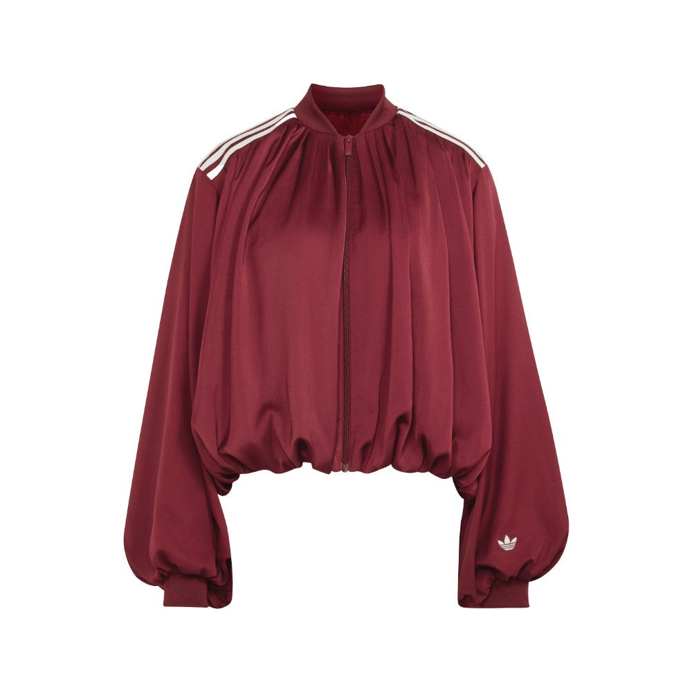 Satin Pleated Track Top