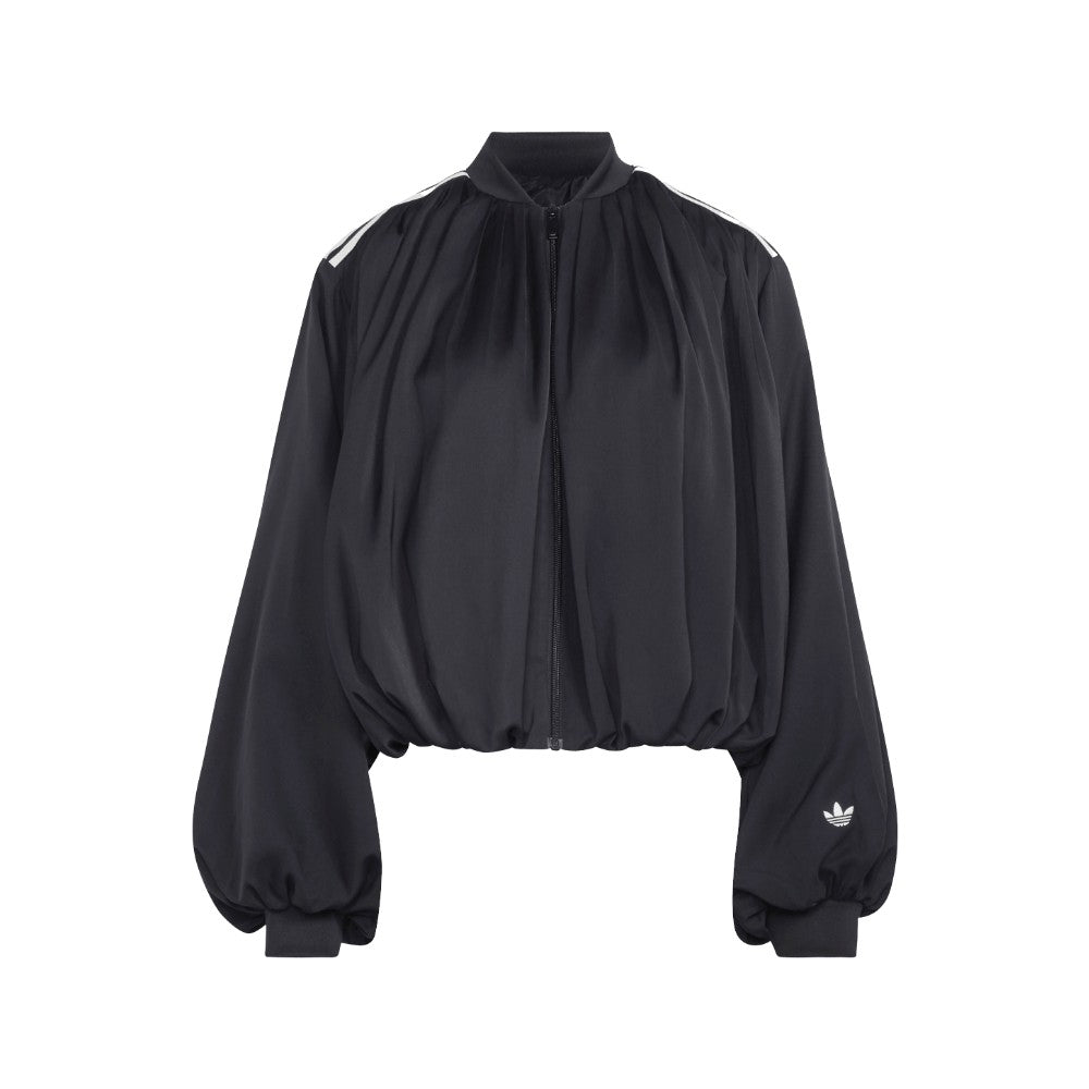 Satin Pleated Track Top