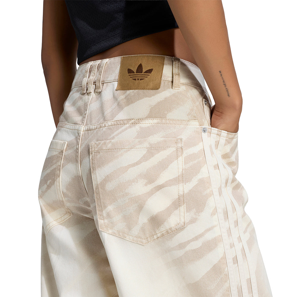 Adilenium Season 6 Zebra Print Wide Leg Denim Pants