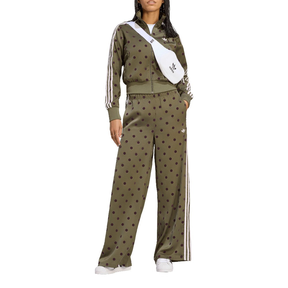 Satin Polka Dots Wide Leg Pant