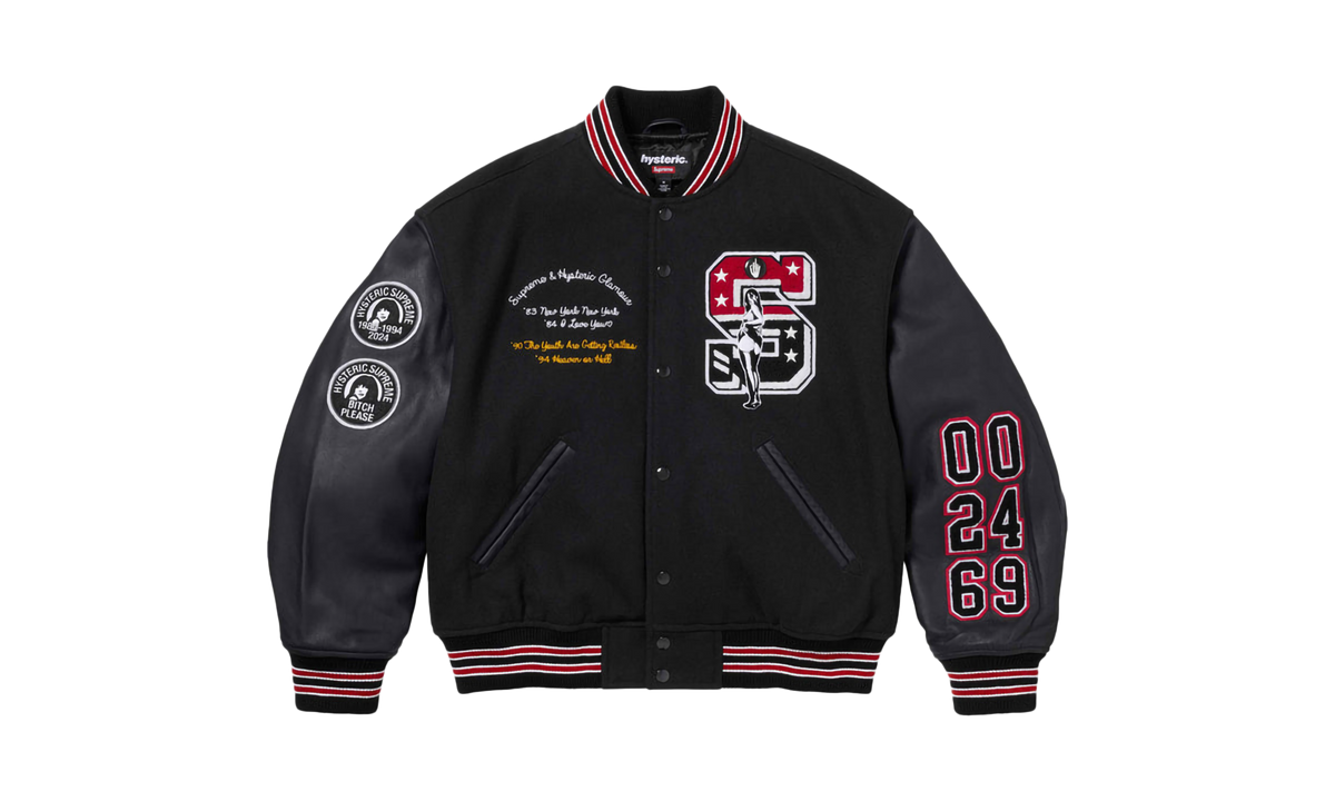 HYSTERIC GLAMOUR Varsity Jacket "Black" SU807