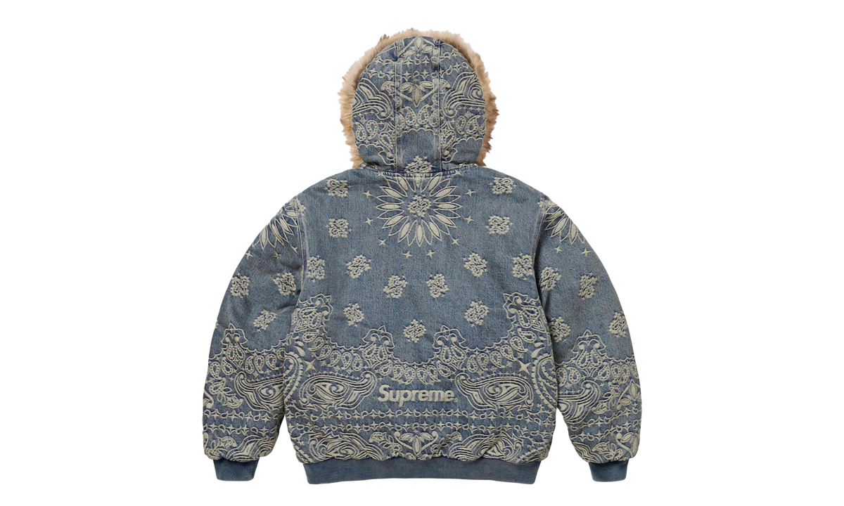 Bandana Jacquard Denim Hooded Work Jacket "SS25 - Blue" SU25281
