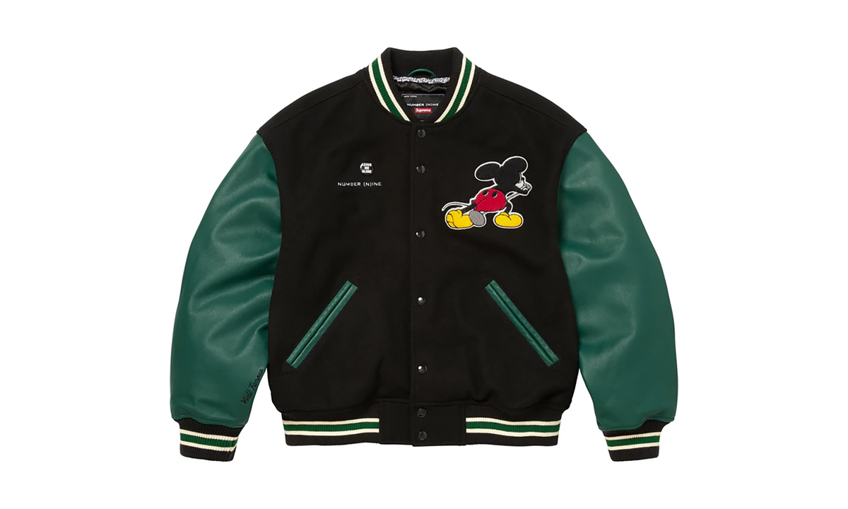 Number (N)ine Mickey Varsity Jacket "FW25 - Black" SU26190