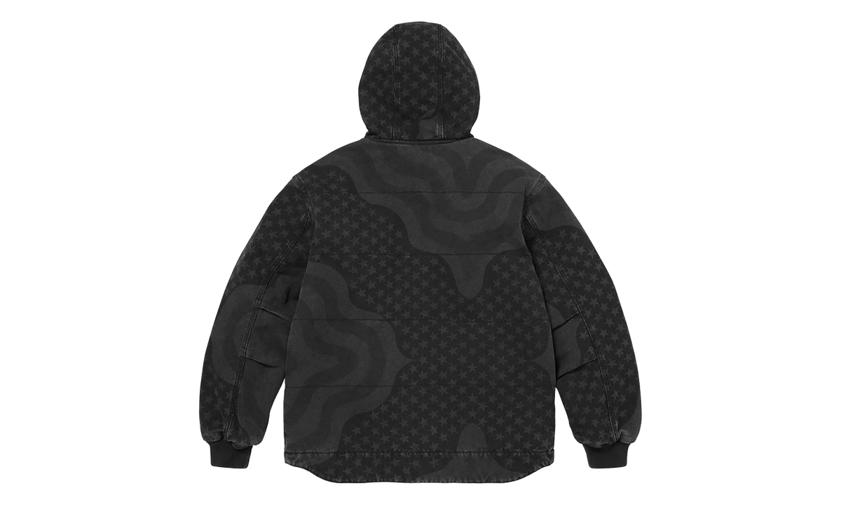 Flag Quilted Hooded Work Jacket "SS26 - Black" SU27532