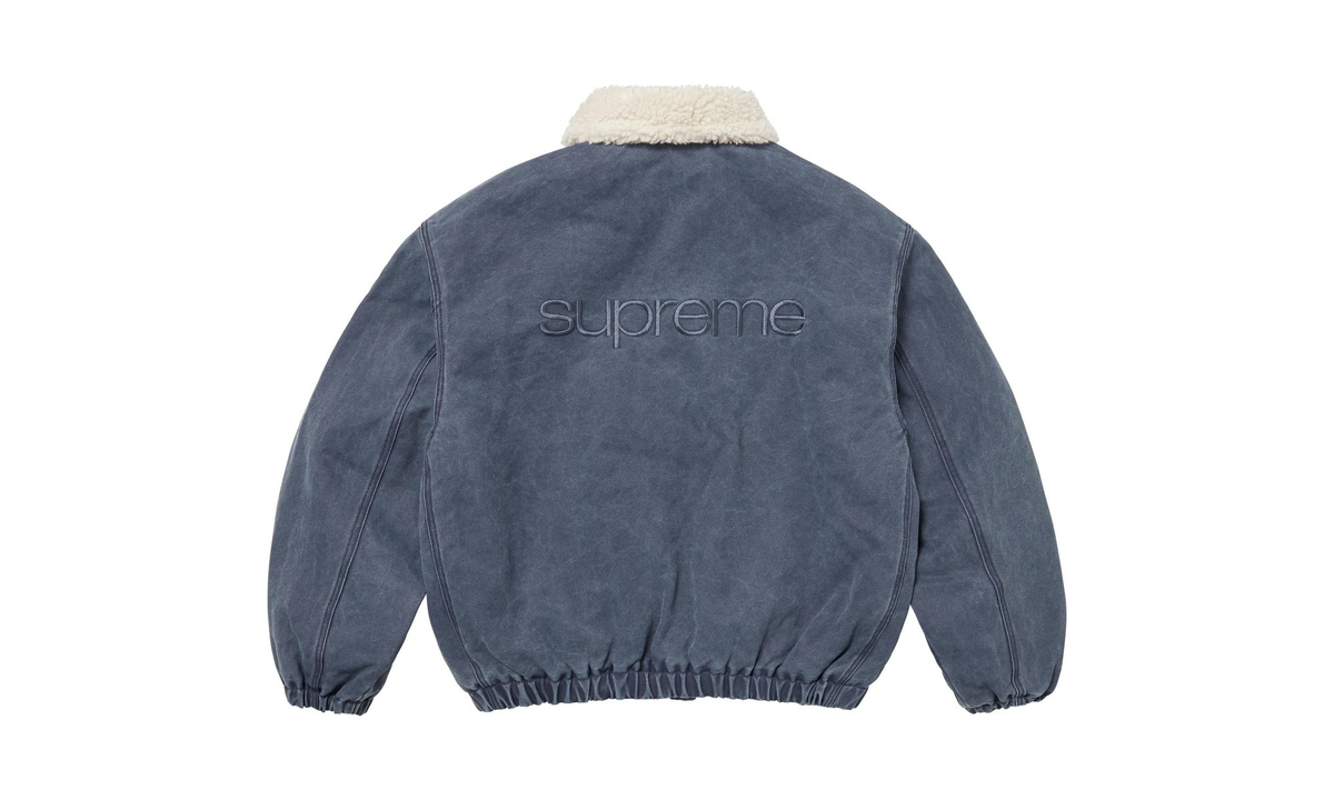 Faux Sherling Lined Bomber Jacket "FW25 - Navy" SU26189