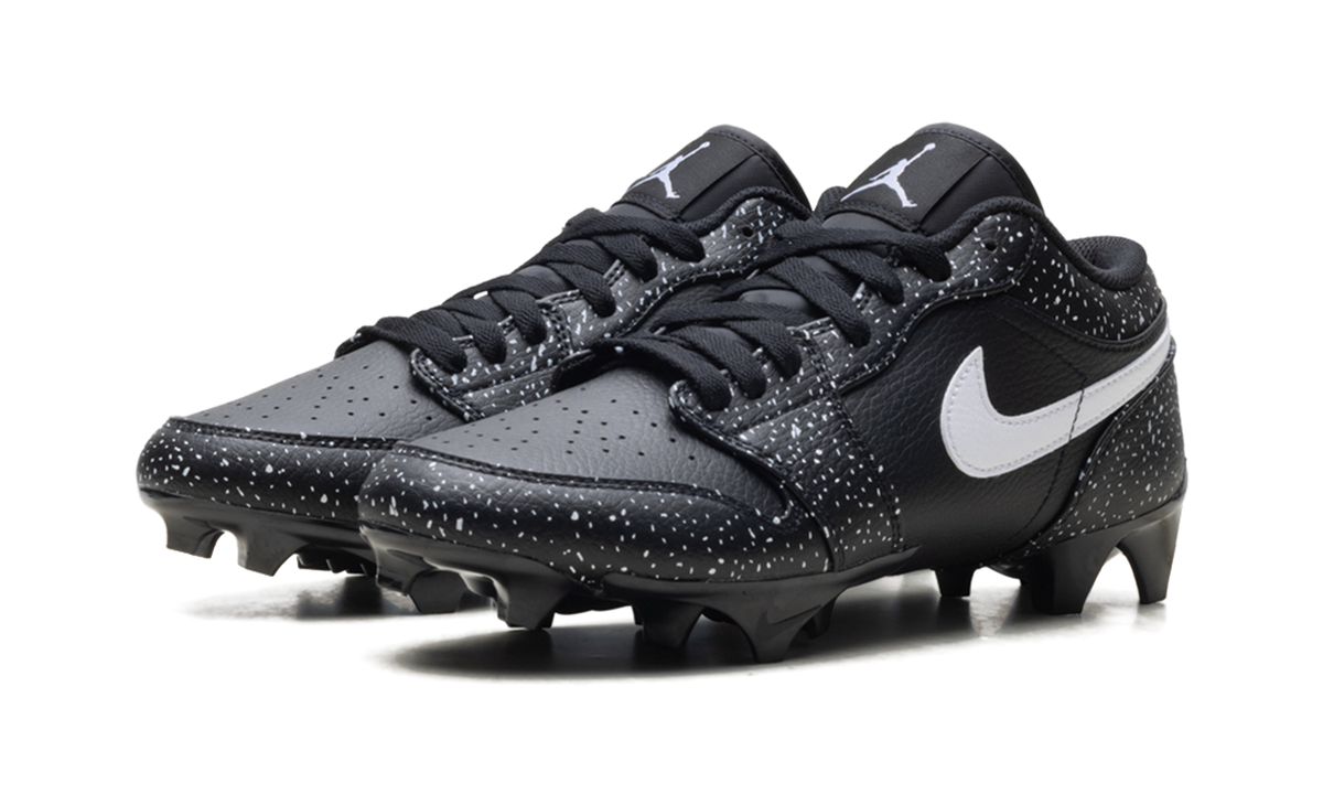 Air Jordan 1 Low TD Cleat "Black White Splatter" FJ6245 005
