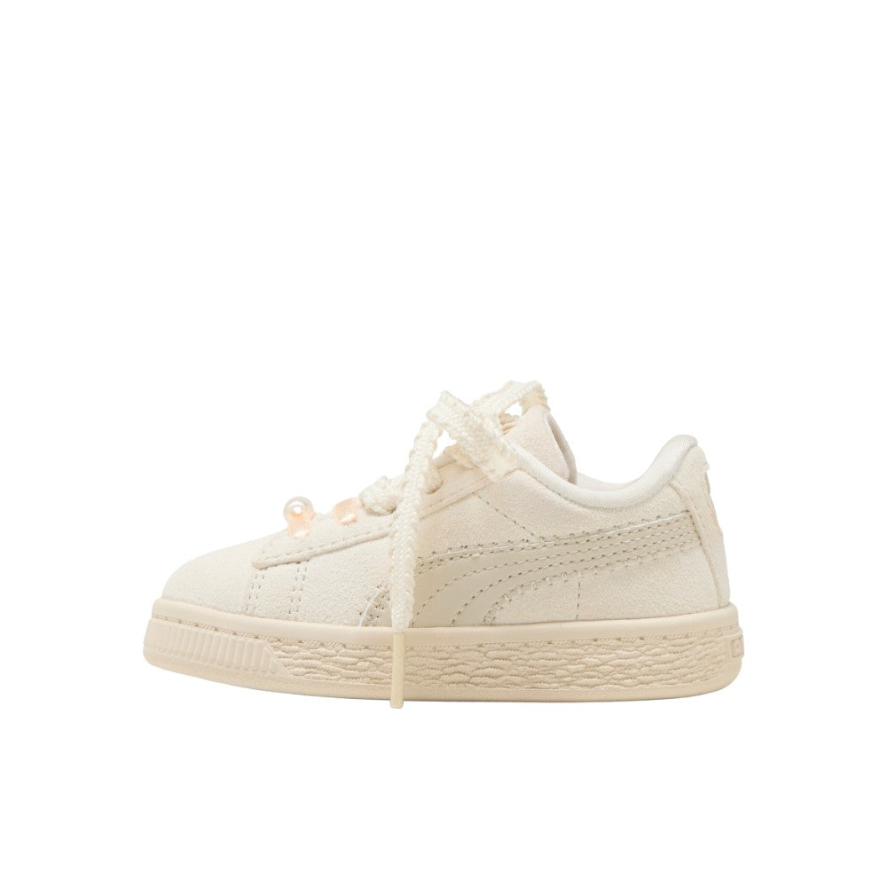 Suede Bloom Hook and Loop Closure Sneaker (Youth)