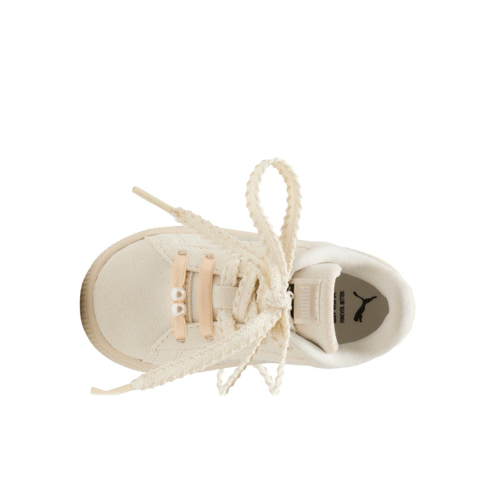Suede Bloom Hook and Loop Closure Sneaker (Youth)