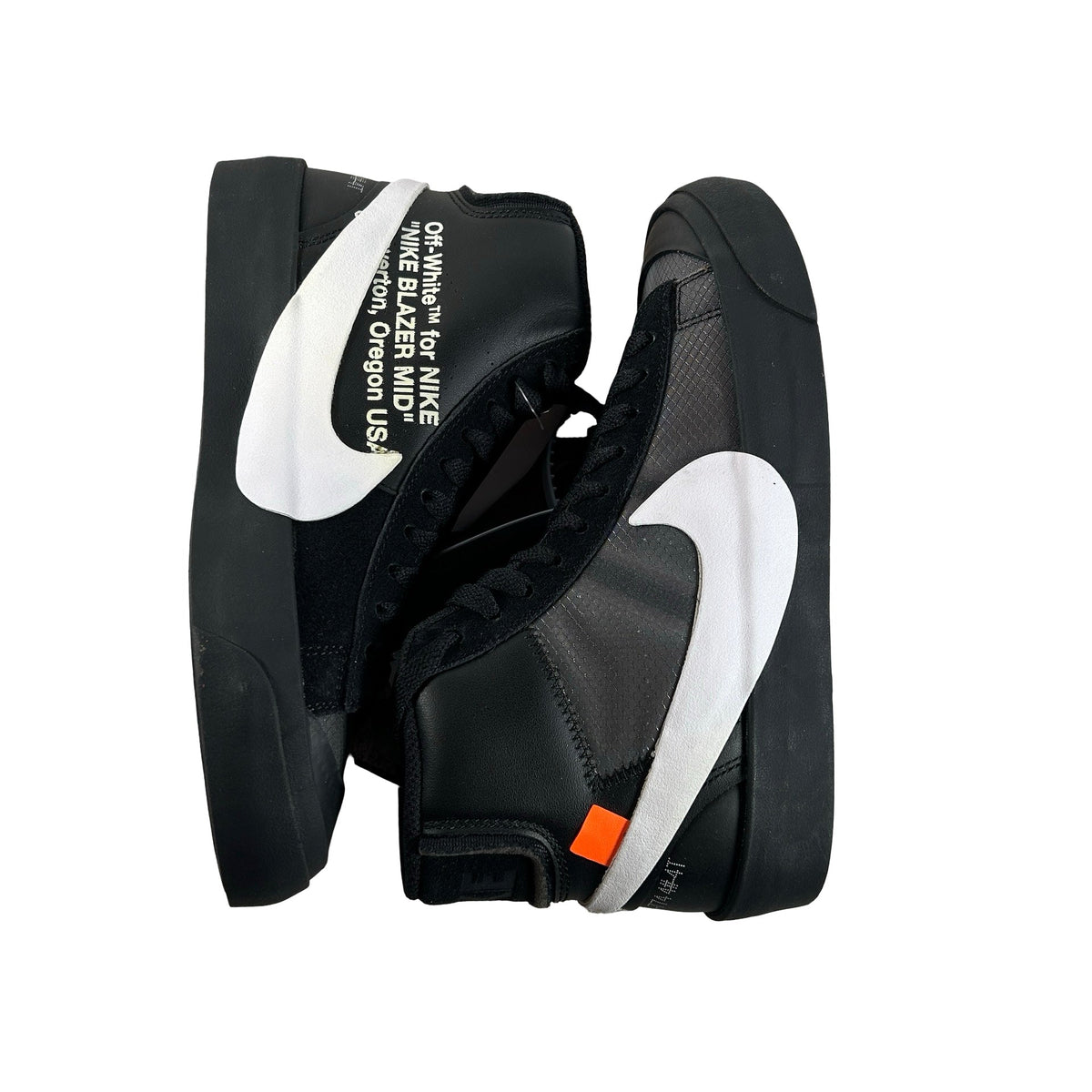 AA3832 001 Nike Blazer Off-White Black - 4.5 M (Yellowing)