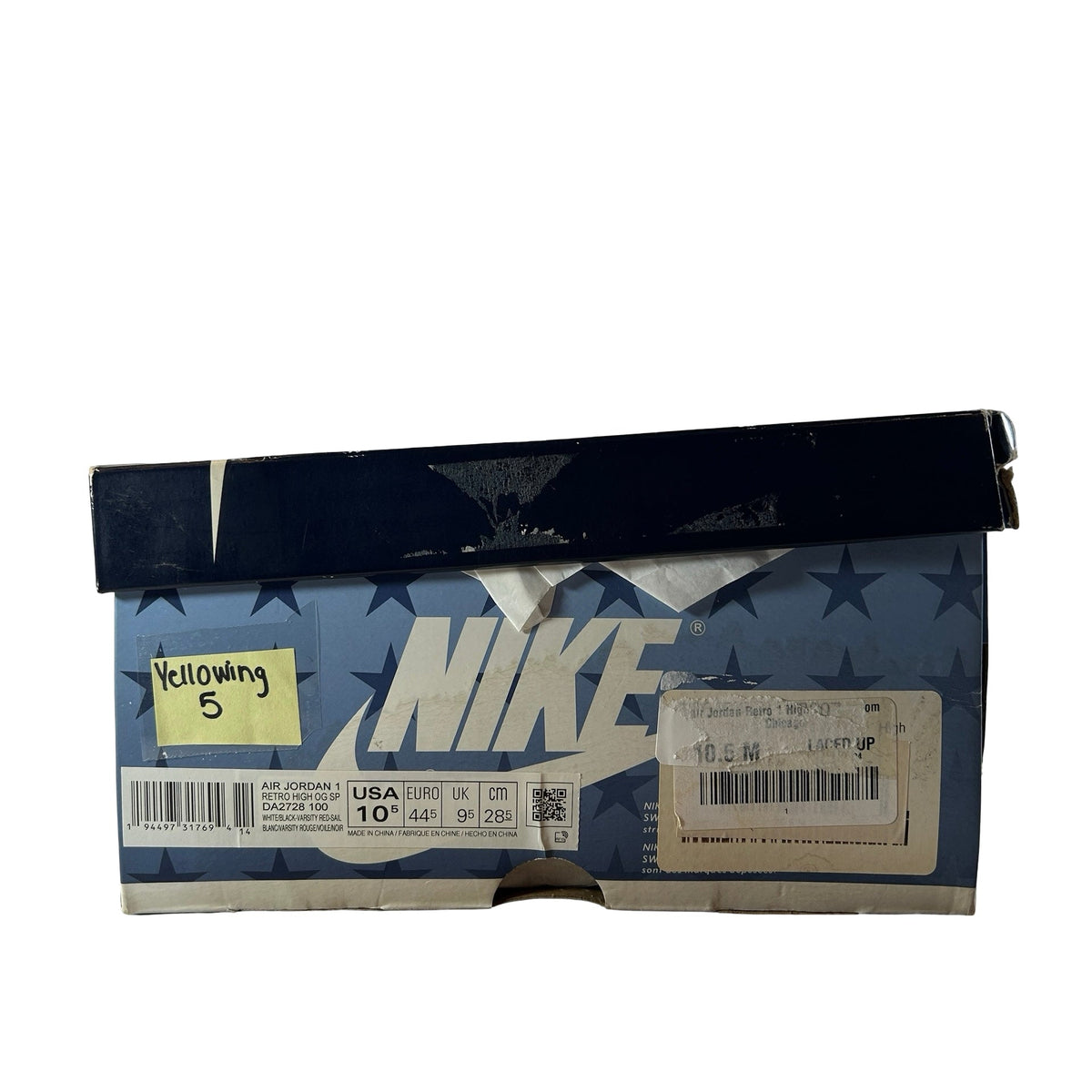 DA2728 100 Jordan 1 Trophy Room - 10.5 M (Yellowing Soles5)