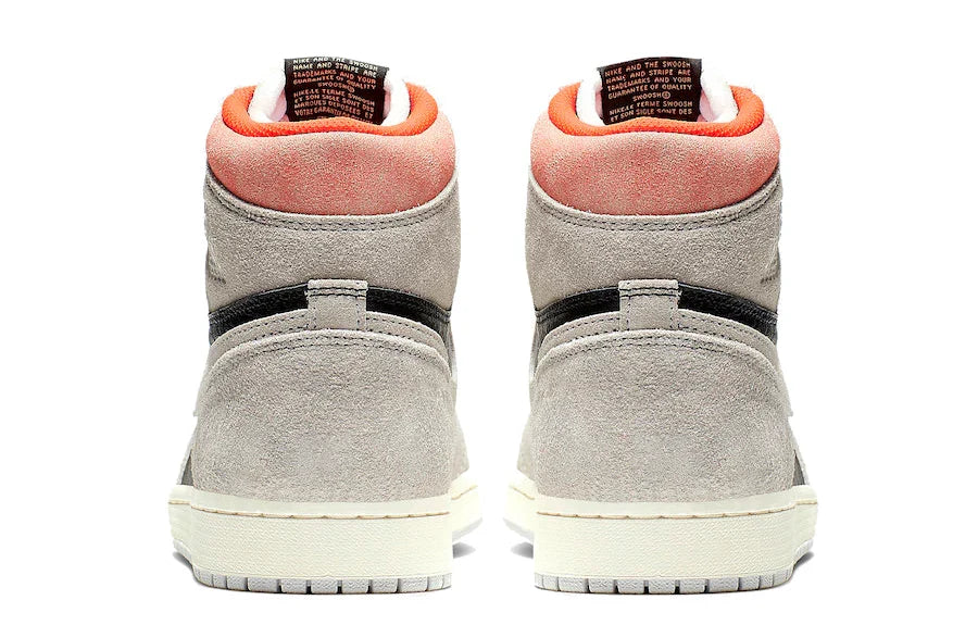 555088 018 Air Jordan 1 Retro High Neutral Grey Hyper Crimson