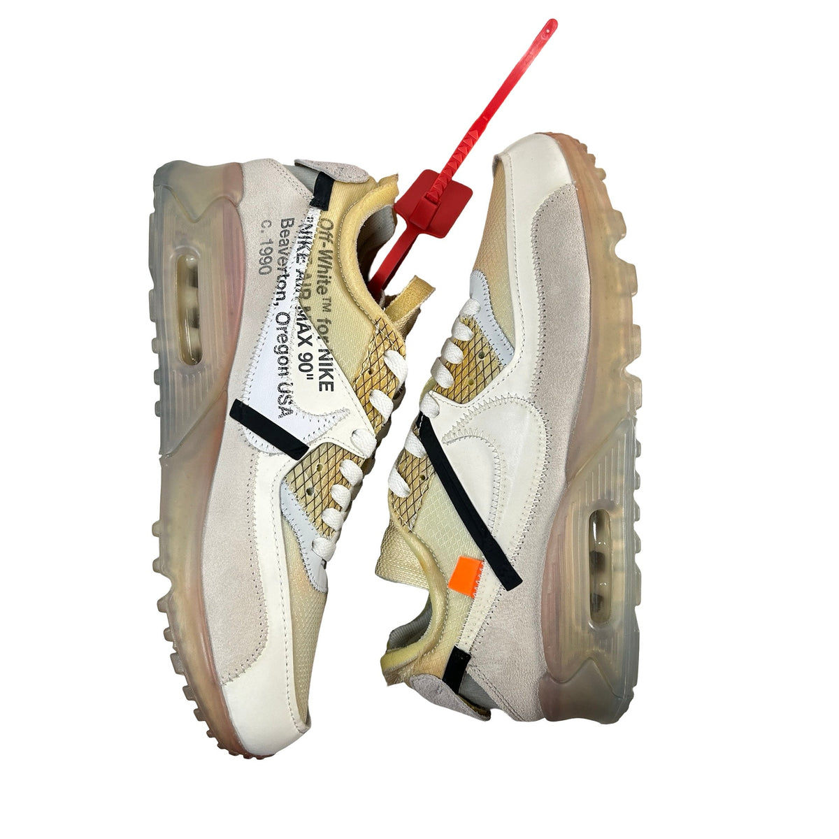 AA7293 100 Nike Air Max 90 Off-White - 8.5 M (Yellowing)