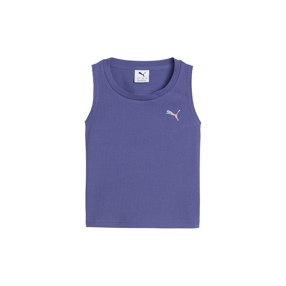 Butterfly Vibe Ribbed Crew Neck Tank Top (Youth)