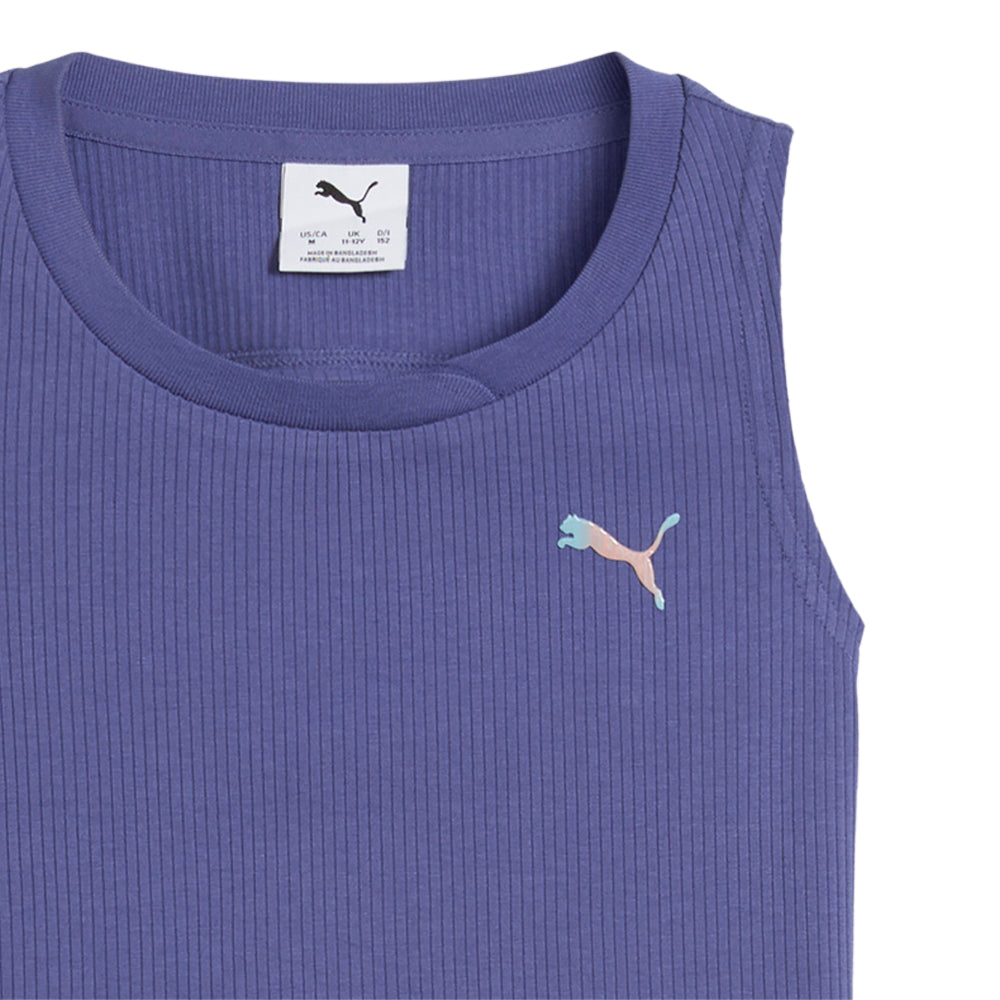 Butterfly Vibe Ribbed Crew Neck Tank Top (Youth)
