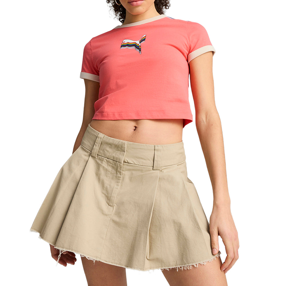 Equal Love Confederation Graphic Cropped Crew Neck Short Sleeve T-Shirt