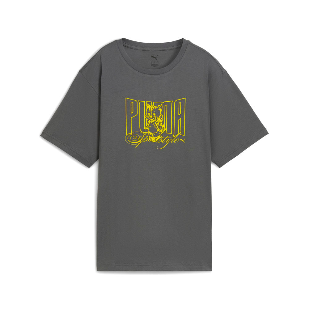 Graphic Kitten Relaxed Crew Neck Short Sleeve T-Shirt