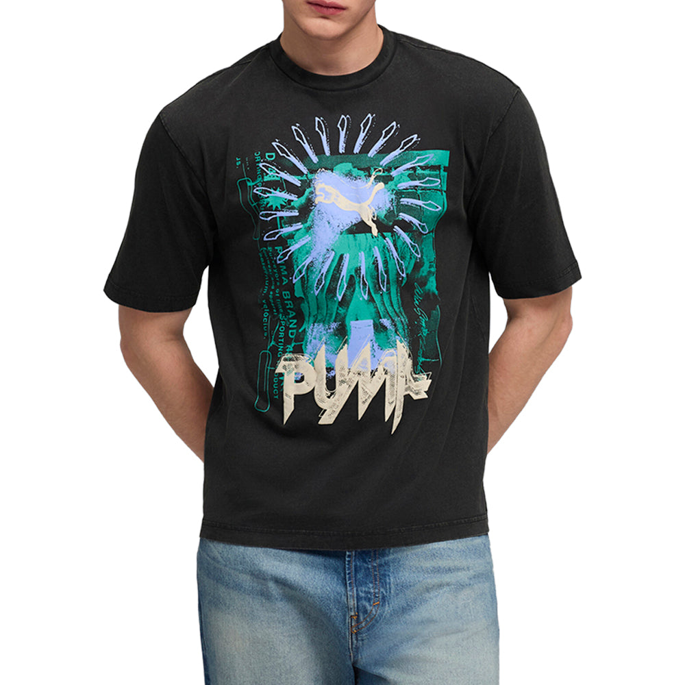 Graphic Win Or Lose Boxy Graphic Crew Neck Short Sleeve T-Shirt